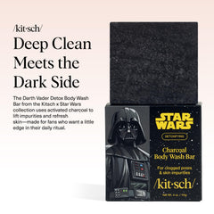 Kitsch barra jabon carbon Darth textura suave y poros mas limpios
