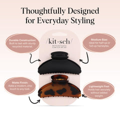 Kitsch clip acabado mate facilita agarre y evita deslizamientos durante el día.