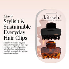 Kitsch clips garra mediana tortuga: estilo versátil para recogidos casuales.