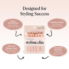 Kitsch clips de seccionamiento para maquillaje y peinado, versión rosa.