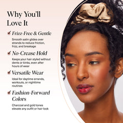 Kitsch coletas satinadas para todo tipo de cabello, sujeción cómoda y estable.