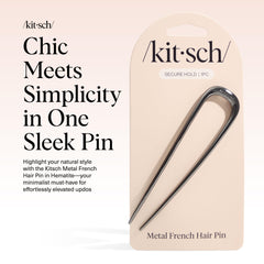 Detalle del alfiler francés de Kitsch, ideal para recogidos lisos.