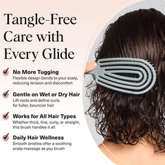 Kitsch Detangler: marco flexible para cabello, se adapta al contorno de la cabeza.
