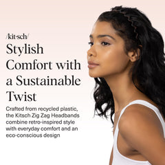 Diadema Zig Zag de Kitsch en carey con dientes, ideal para look diario.