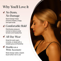 Kitsch espirales para cabello marrón evitan daño y enredos.