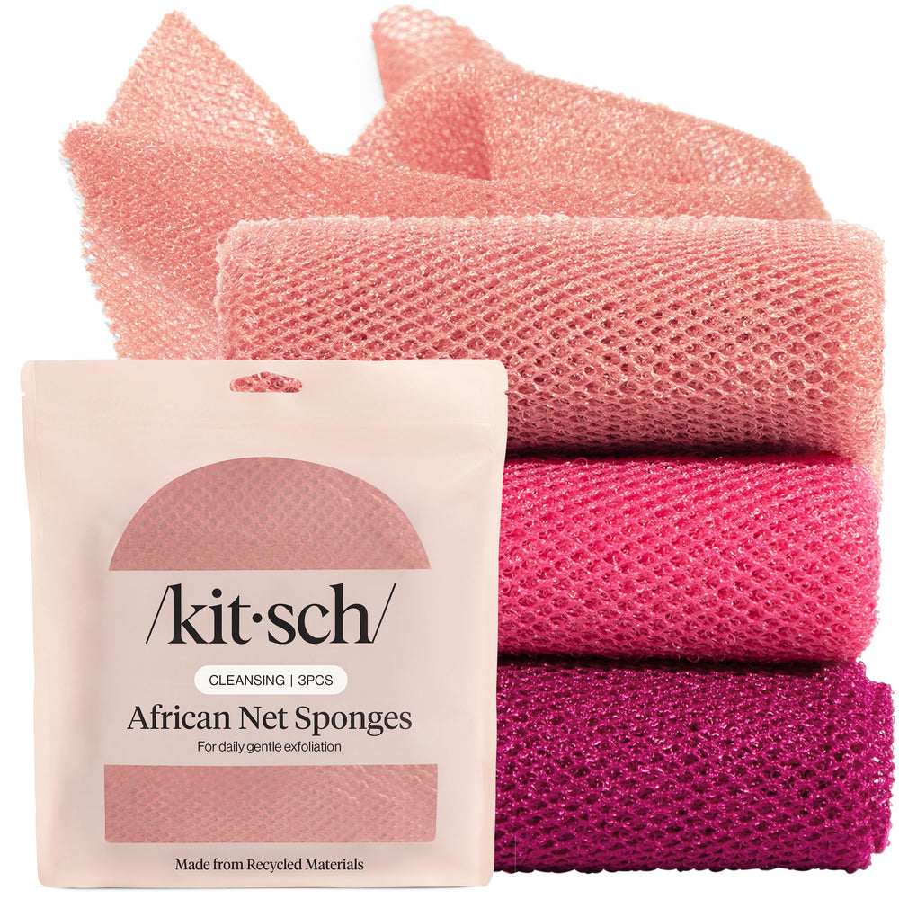 Kitsch esponja de red africana para uso diario, exfoliación suave.