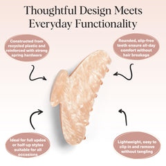 Garra de mármol Kitsch, estilo y sujeción para looks diarios.