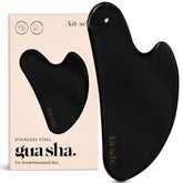 Kitsch Gua Sha de acero inoxidable para rostro, favorece la circulación y la relajación.