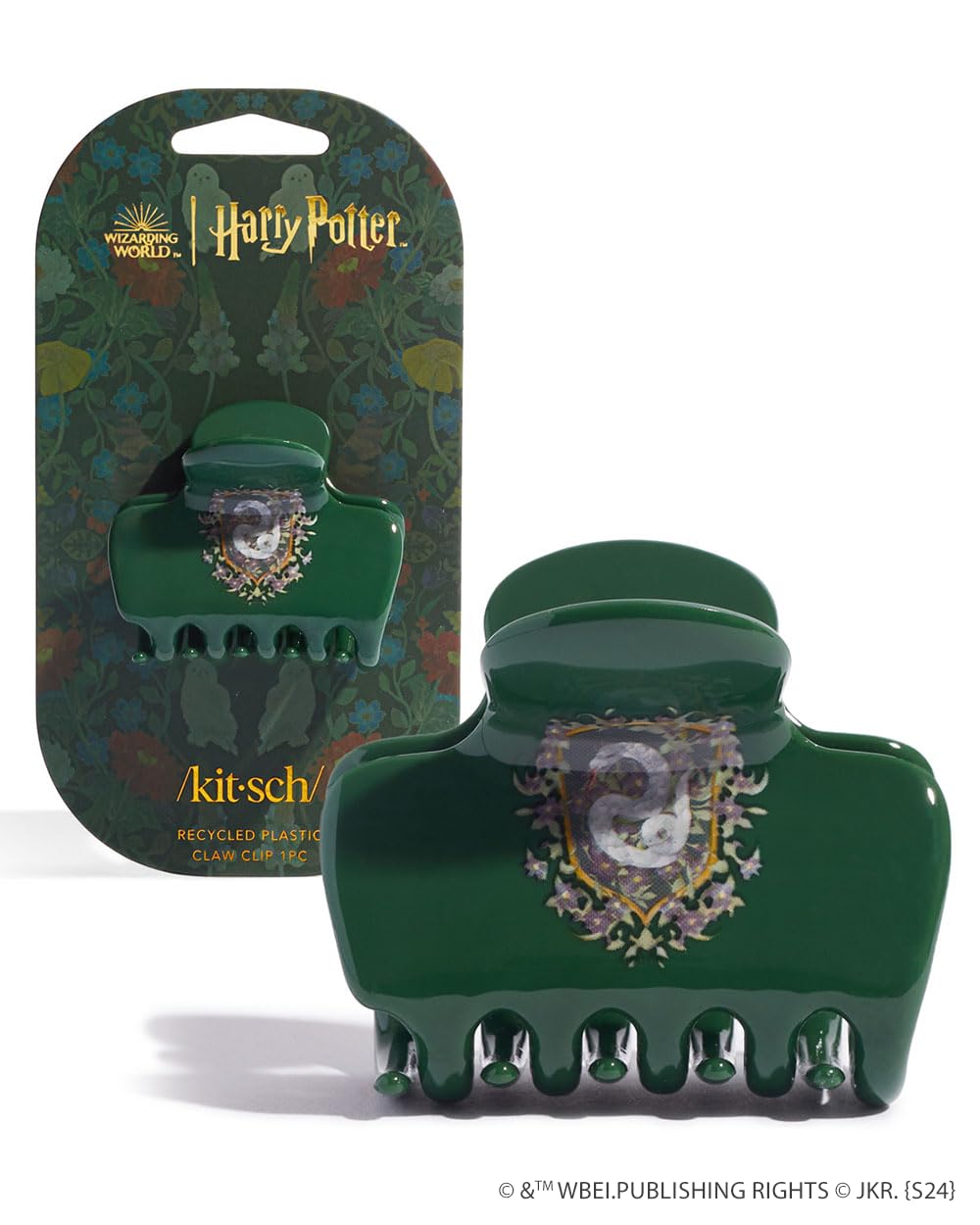 Kitsch hair clip Harry Potter Slytherin: cresta serpiente para peinados seguros.