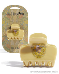 Pinza de Kitsch con emblema Hufflepuff para sujetar mechones con estilo