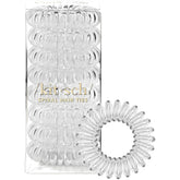 Lazo espiral Kitsch transparente para cabello, agarre suave y sin daño.