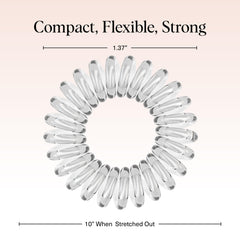 Lazo espiral transparente de Kitsch para uso diario, cómodo durante todo el día.