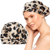 Gorro de ducha Kitsch Leopardo, protección impermeable para cabello largo.