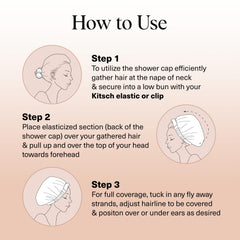 Gorro de ducha Kitsch Leopardo, cómodo para cabellos cortos y largos.