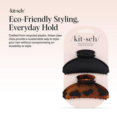 Kitsch pinza garra para cabello grueso ofrece agarre seguro para peinados.