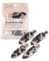 Pinzas Kitsch sin pliegues en terrazzo negro, agarre suave y seguro para peinar