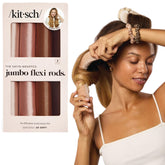 Kitsch rodillos satinados Rosewood: empaque compacto para guardar tras su uso.