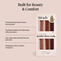 Kitsch rodillos jumbo Rosewood: rizos sin calor para despertar con volumen.