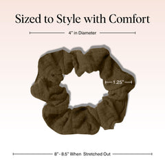 Kitsch Scrunchies de gamuza premium, suave y cómodo para todo tipo de cabello.