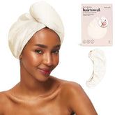 Kitsch toalla microfibra en turbante, secado rápido y suave para el cabello.