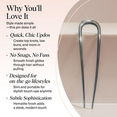 Kitsch uso diario, moño rápido con sujeción estable.