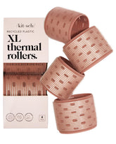 Kitsch XL rodillos termicos ceramicos terracota 4 piezas para volumen duradero