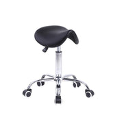 KKTONER silla montura rodante con asiento de PU negro para confort duradero.