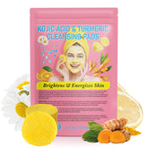 Almohadilla limpiadora con ácido kojico y cúrcuma para rostro con brillo natural.