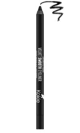 Kokie Cosmetics delineador ojos negro profundo, textura suave para trazos definidos.