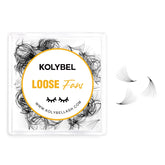 Pestañas Kolybel Promade Fans 10D 12mm para volumen rápido y suave.