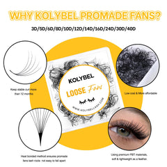 Promade Fans de Kolybel para volumen suelto, 12mm.