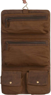 KomalC bolsa higiene colgante en cuero búfalo, estilo compacto y elegante para viajes