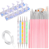 Kit Komall de pinceles para arte de uñas, ideal para detalles y gel.