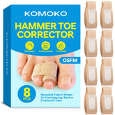 Komoko Corrector de dedo martillo en primer plano, ajuste cómodo para uso diario.