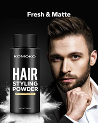 Komoko polvo con acabado mate: textura natural en el cabello