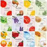 KONEUK 84-pack masques visage hydratants, emballage attrayant pour salon de soins à domicile