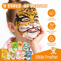 KONEUK mascarilla tigre, sensación fresca y revitalizante para la piel en edad escolar.