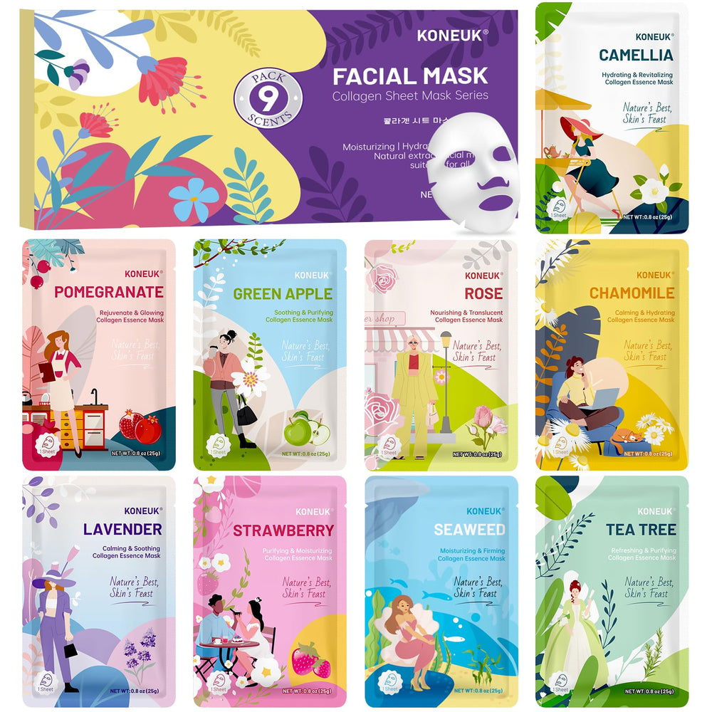 Mascarilla facial KONEUK de granada para hidratación profunda
