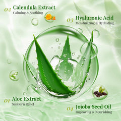 KONEUK mascarilla aloe, fórmula suave sin irritación para piel sensible.