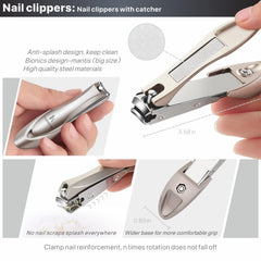 Estuche de acero inoxidable Konovo para almacenar herramientas de manicura
