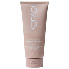 Kopari gel hidratante con agua de coco para una piel suave después de la ducha.