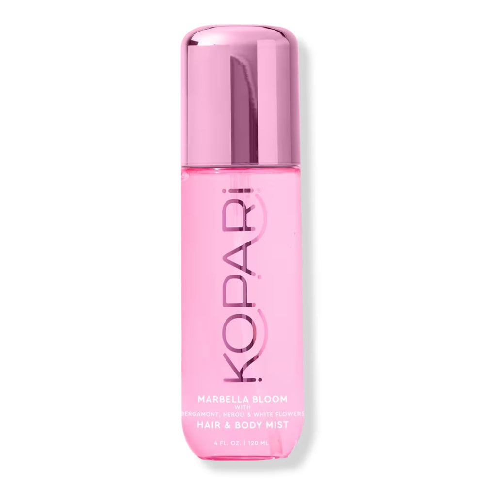 Kopari Marbella Bloom bottle close-up showcasing bright floral notes for everyday freshness