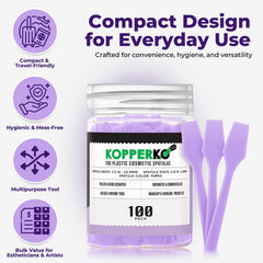 Kopperko aplicador cosmético desechable de 100 unidades para pruebas sin contaminación cruzada.