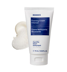 Korres Yogur Griego crema-espuma limpiador rostro: botella con espuma suave para limpieza diaria.