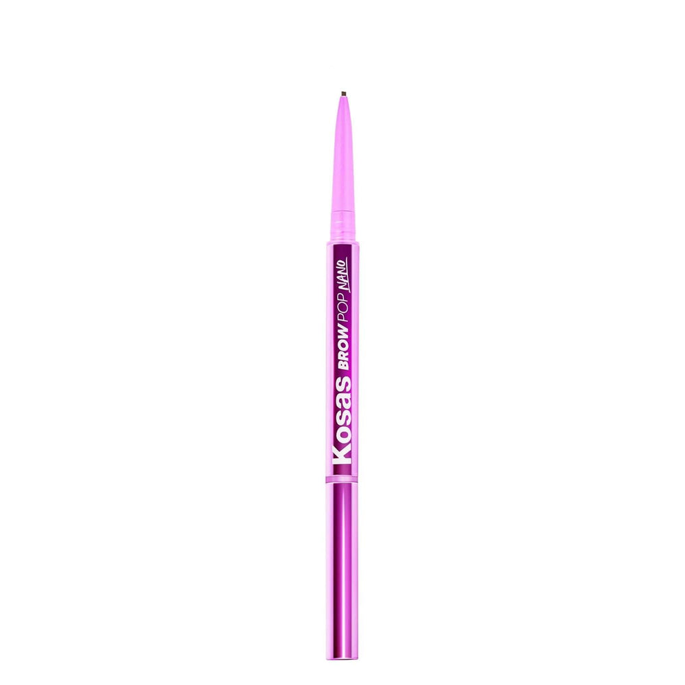 Kosas Brow Pop Nano precision tip enables ultra-fine hair-like strokes for a natural brow look.