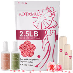 Kotamu Cera Dura Rosa para Cara, depilación precisa y duradera.