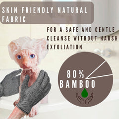 Kotomoda guantes lavado gato Sphynx, higiene controlada para áreas sensibles.