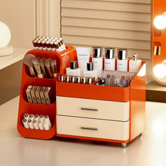 KQJS Organizador de maquillaje con cajones frontal para una mesa ordenada