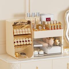 KQJS Organizador de maquillaje con cajones grande para encimera, acceso rápido a cosméticos.