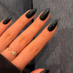 KQueenest Uñas efecto ojo de gato negro, brillo intenso para destacarte